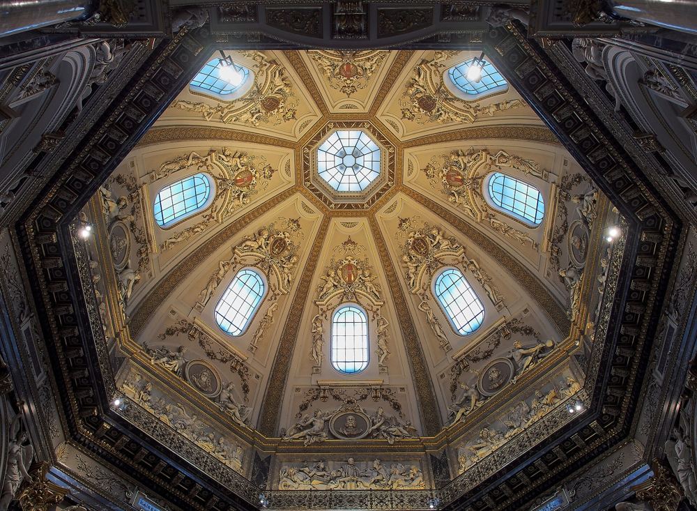 Ornate cupola inside the Kunsthistorisches Museum